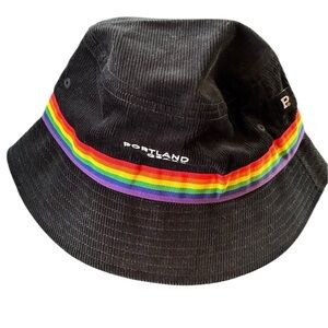 Portland Gear PRIDE black corduroy bucket hat size large/x large